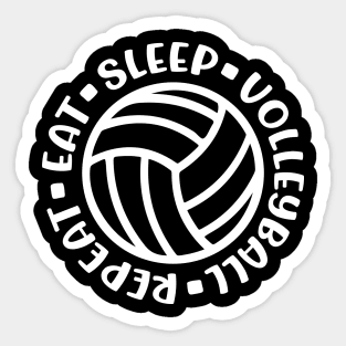 Eat Sleep Volleyball Repeat Girls Boys Cute Funny Sticker